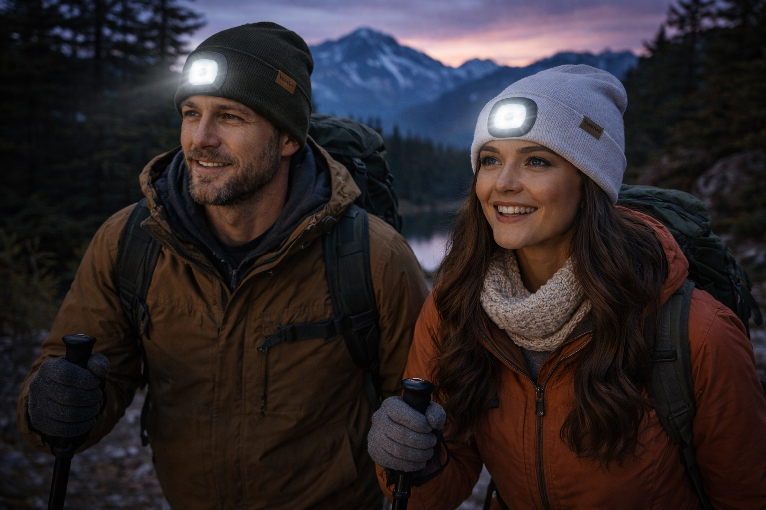 Illuminate Your Adventures: Unisex LED Light Knitted Beanie for Winter Sports & Outdoor Fun