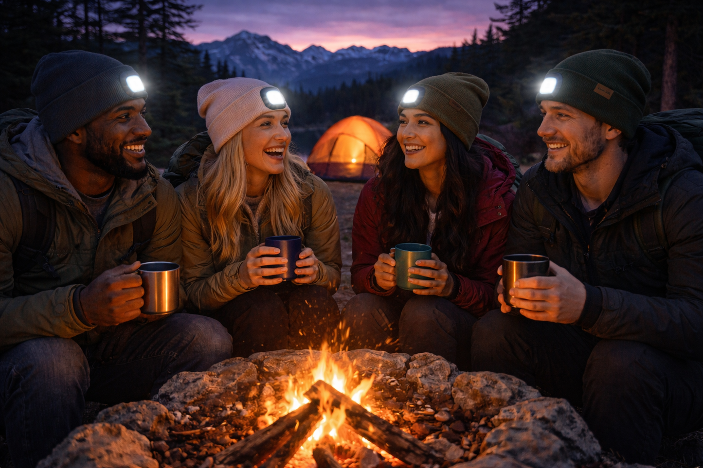 Illuminate Your Adventures: Unisex LED Light Knitted Beanie for Winter Sports & Outdoor Fun