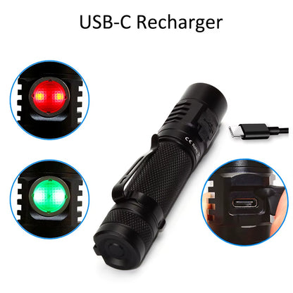 SC31 Pro SST40 LED 2000LM Anduril Outdoor Tactical Flashlight Powerful Rechargeable USB C 18650 Torch