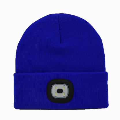 Illuminate Your Adventures: Unisex LED Light Knitted Beanie for Winter Sports & Outdoor Fun